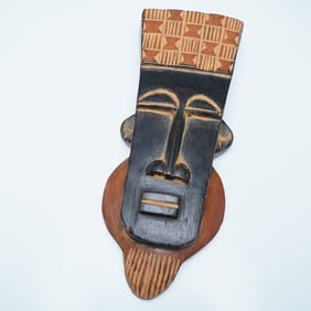 Hand-Carved African Wooden Tribal Mask