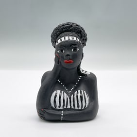 Terracotta African Folk Art Bust