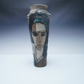 Studio A Pottery Vase, Abstract Portrait Design