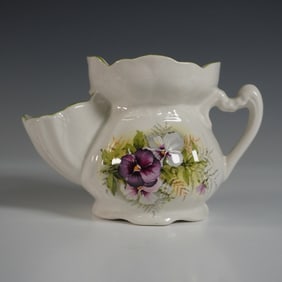 James Kent Ltd., Ceramic Pansy Pattern Shaving Scuttle