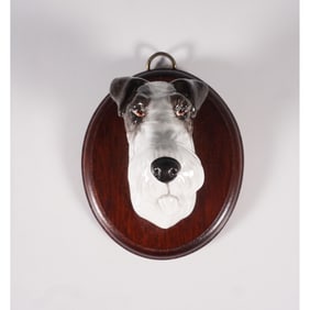 Royal Staffordshire Wire Fox Terrier Dog Plaque