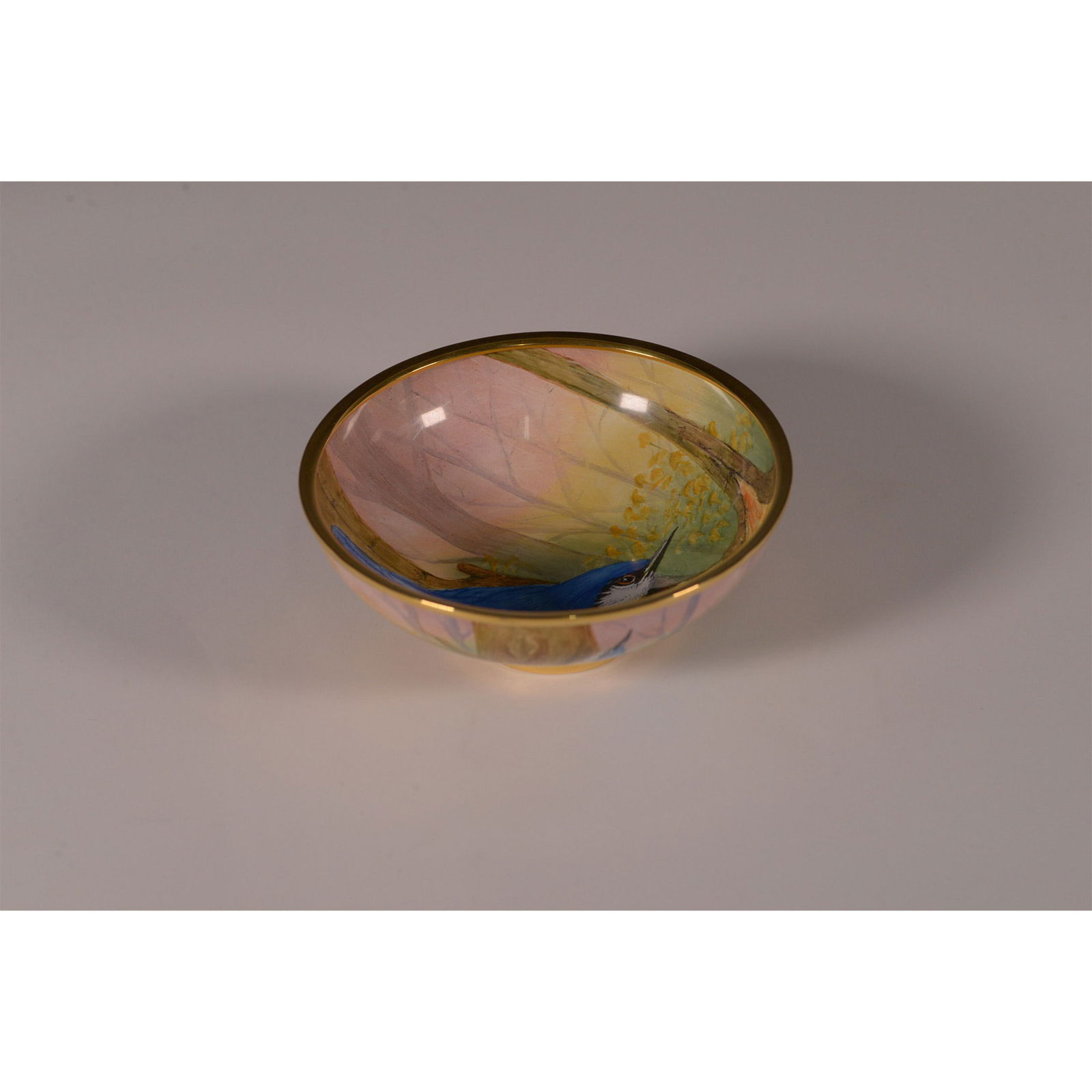 Elliot Hall Enamels Limited Edition Bowl, Nuthatch Design (1 of 6)