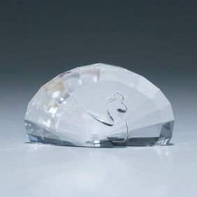 Swarovski Crystal SCS Peacock Paperweight