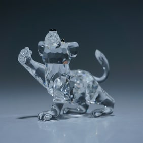 Swarovski Crystal Figurine, Lion Cub with Original Box