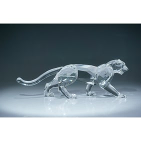 Swarovski Crystal Figurine, Leopard #217093