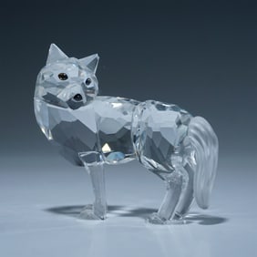 Swarovski Silver Crystal Figurine, Wolf