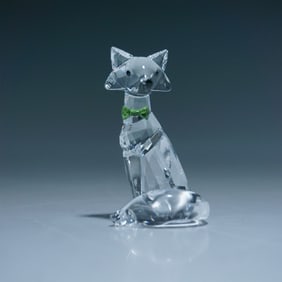 Swarovski Crystal Figurine, SCS Arctic Fox Crystal Sculpture