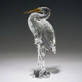 Swarovski Silver Heron Crystal Figurine
