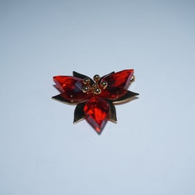 Swarovski Figurine, Christmas Poinsettia Ornament