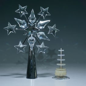Swarovski Rhodium Christmas Tree Topper with Box