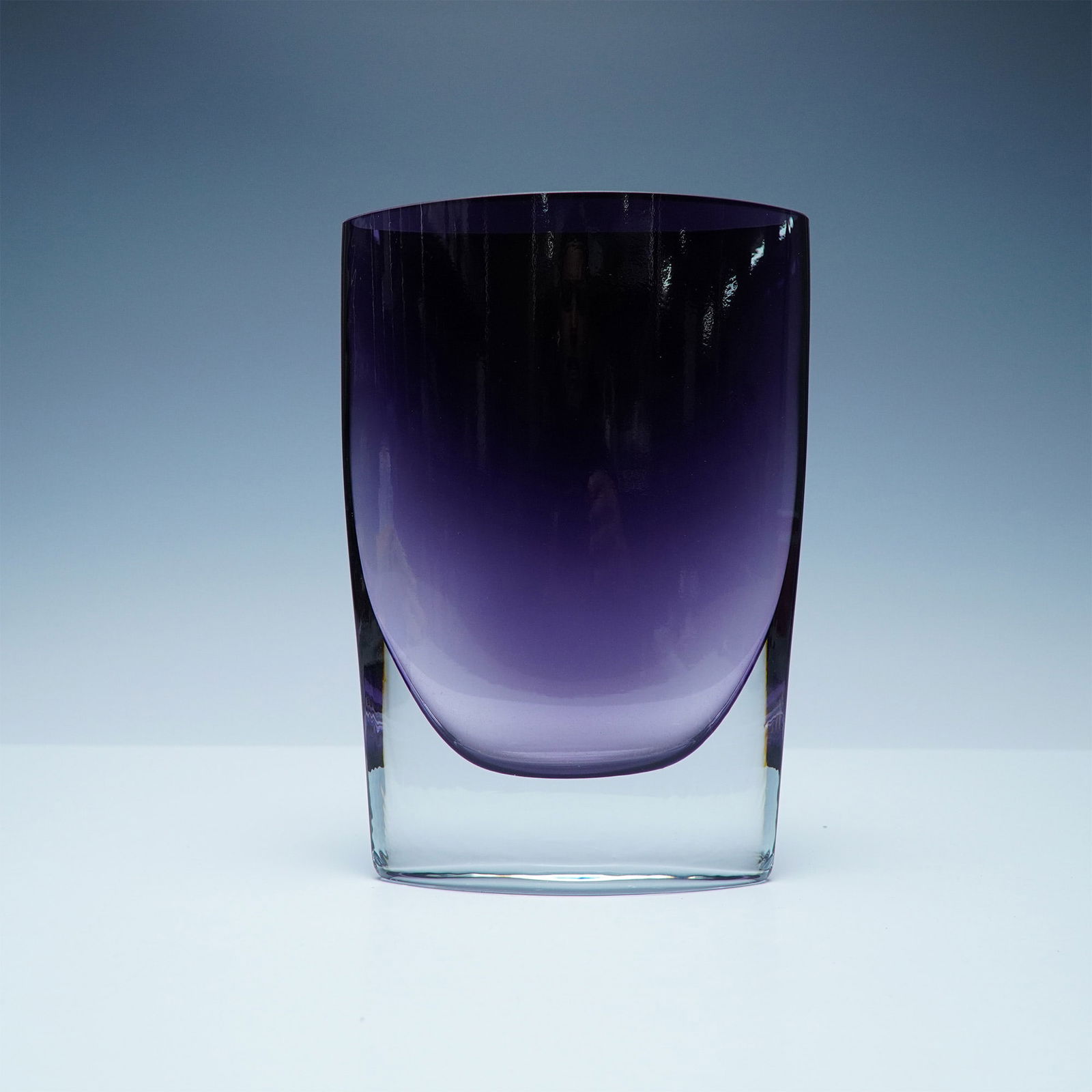Modern Art Glass Vase with Amethyst Gradient (1 of 3)