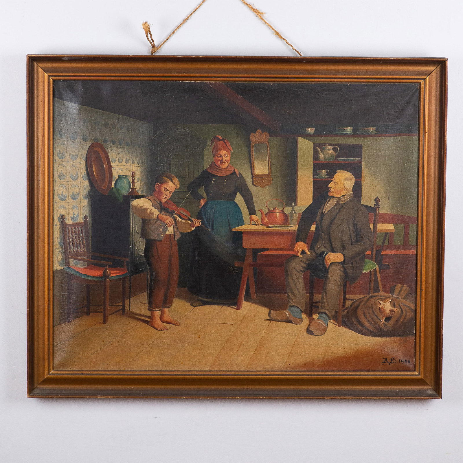 Johan Julius Exner (Aft.) Pastoral Family Scene, Signed (1 of 5)