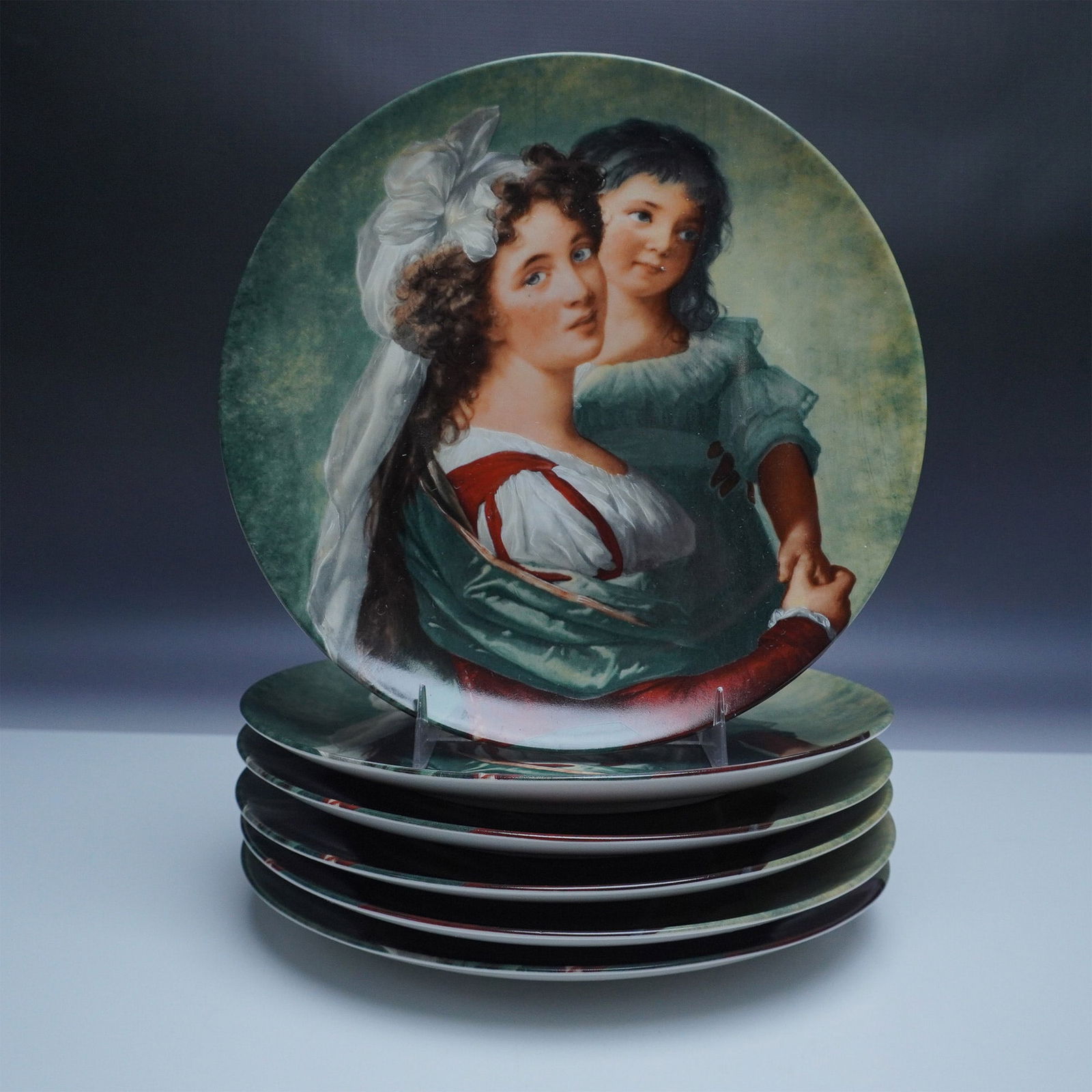 8pc Russian Porcelain Plates, Madame Rousseau and Others (1 of 5)