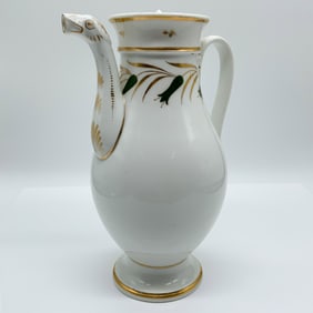 Porcelain Pitcher, Bird Spout Design