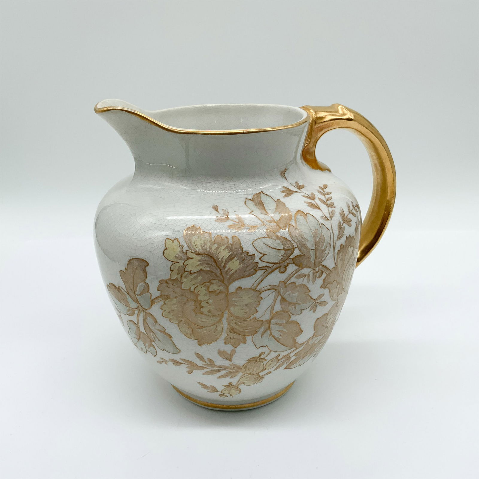 B & M China Pitcher with Gold Floral Design (1 of 3)
