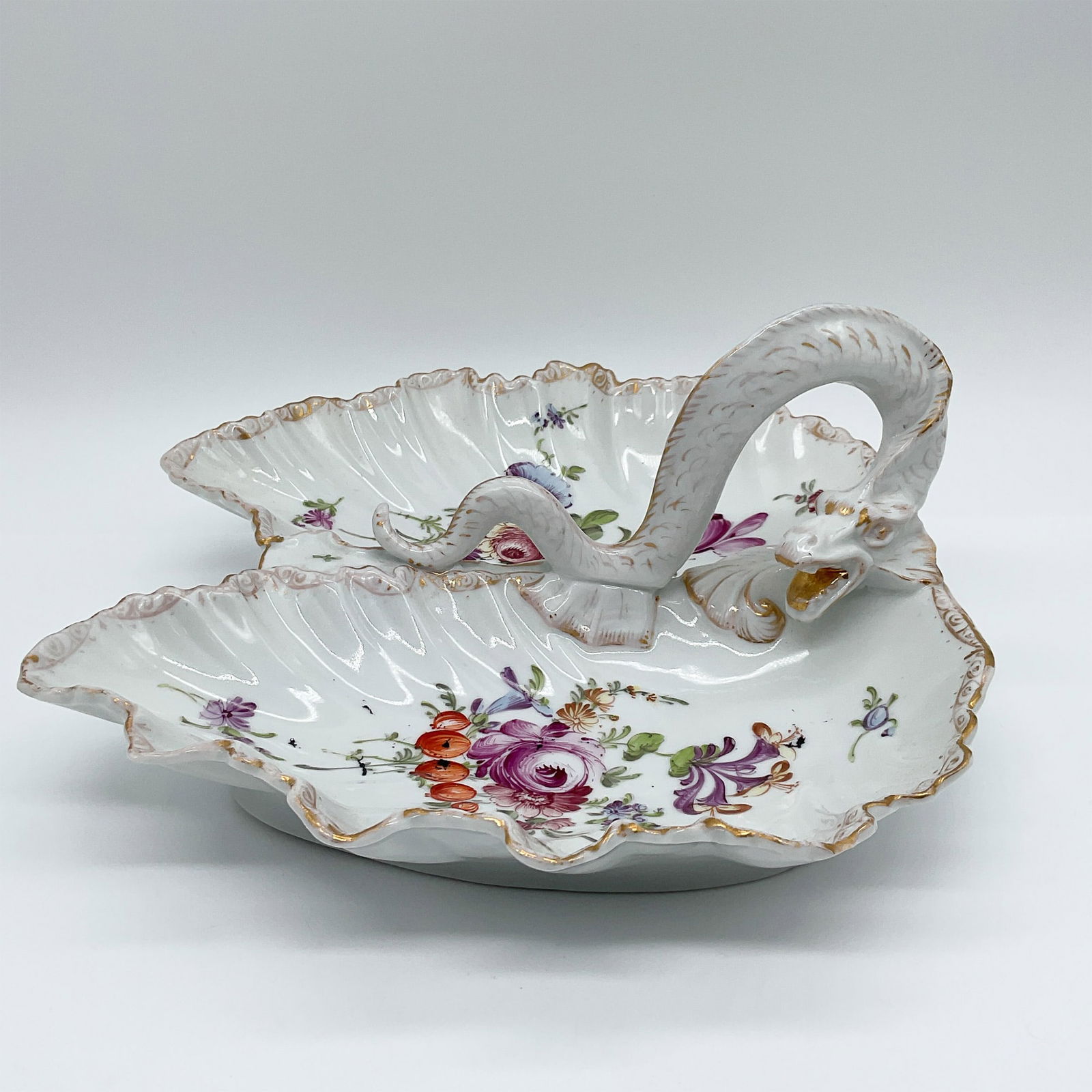 Victor Karlse Porcelain Double Dish with Dragon Handle (1 of 4)