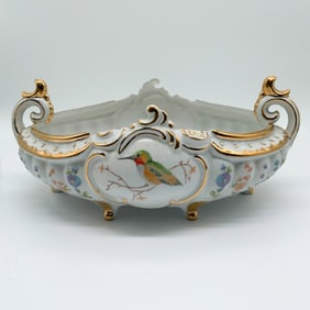 Gerold Porzellan Bavaria Porcelain Bowl, Hummingbird Design