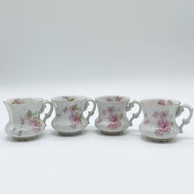 Set of Four LS&S Carlsbad Austria Porcelain Miniature Cups