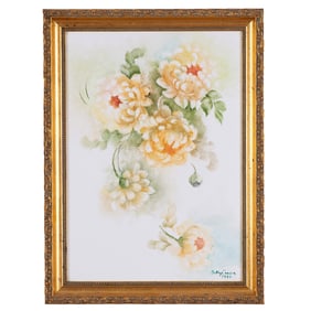 Betty Cooper, Floral Painting in Ornate Gold Frame