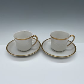 4pc Nippon Demitasse Cup and Saucer Set, Gold Trim
