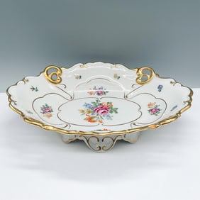 JLMenau Porcelain Bowl, Floral and Gold Accents