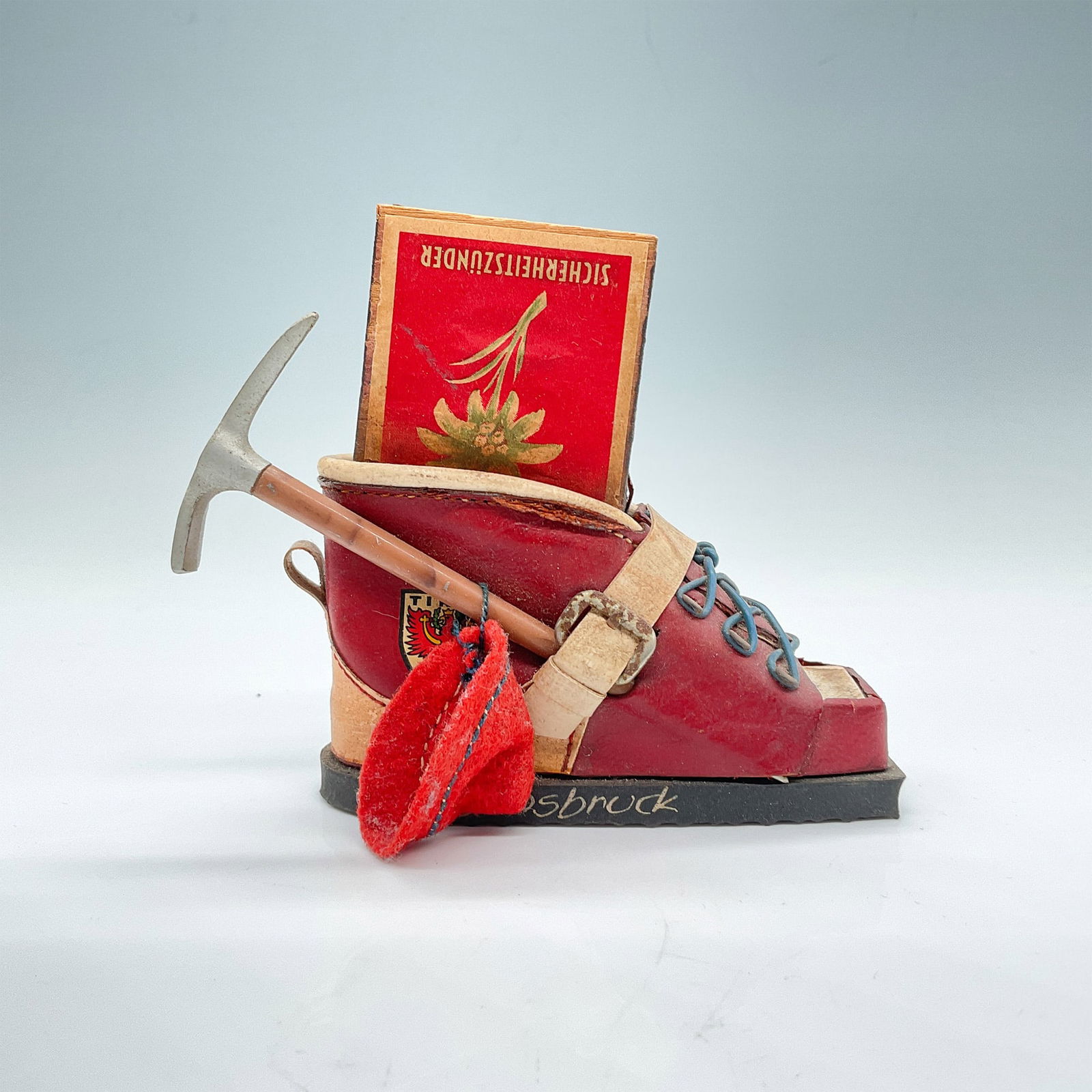 Vintage Innsbruck Alpine Souvenir Boot Match Holder (1 of 5)