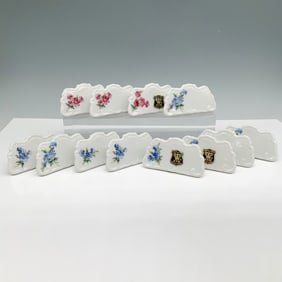 12pc West Germany Floral Porcelain Place Card Holders
