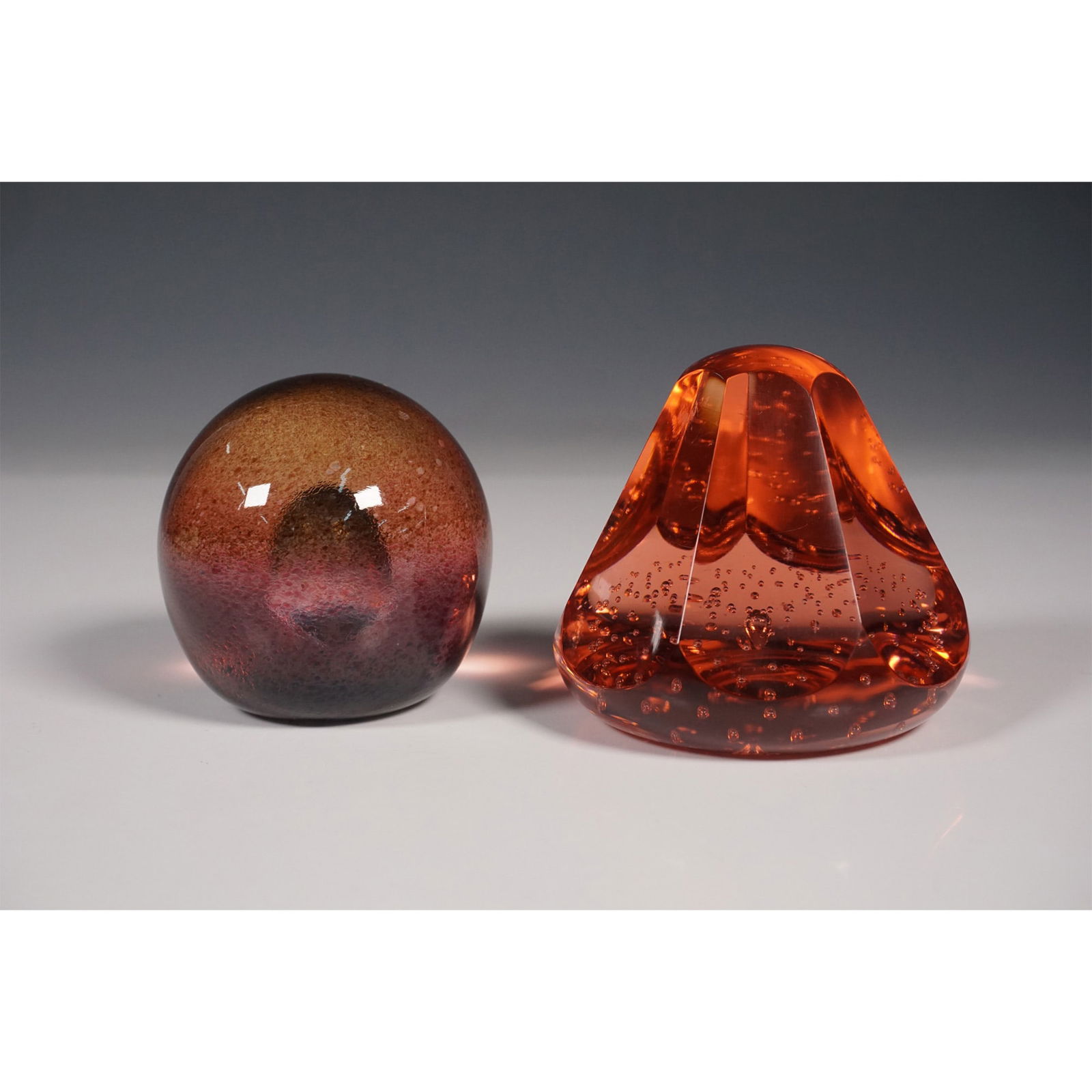 2pc Signed Glass Paperweights (1 of 4)