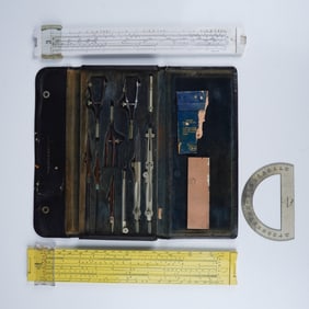 Vintage Keuffel & Esser Slide Rules and Drafting Set