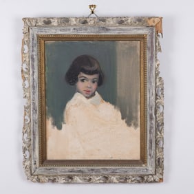 Annette Krauss Rose, Original Oil on Canvas, Young Child