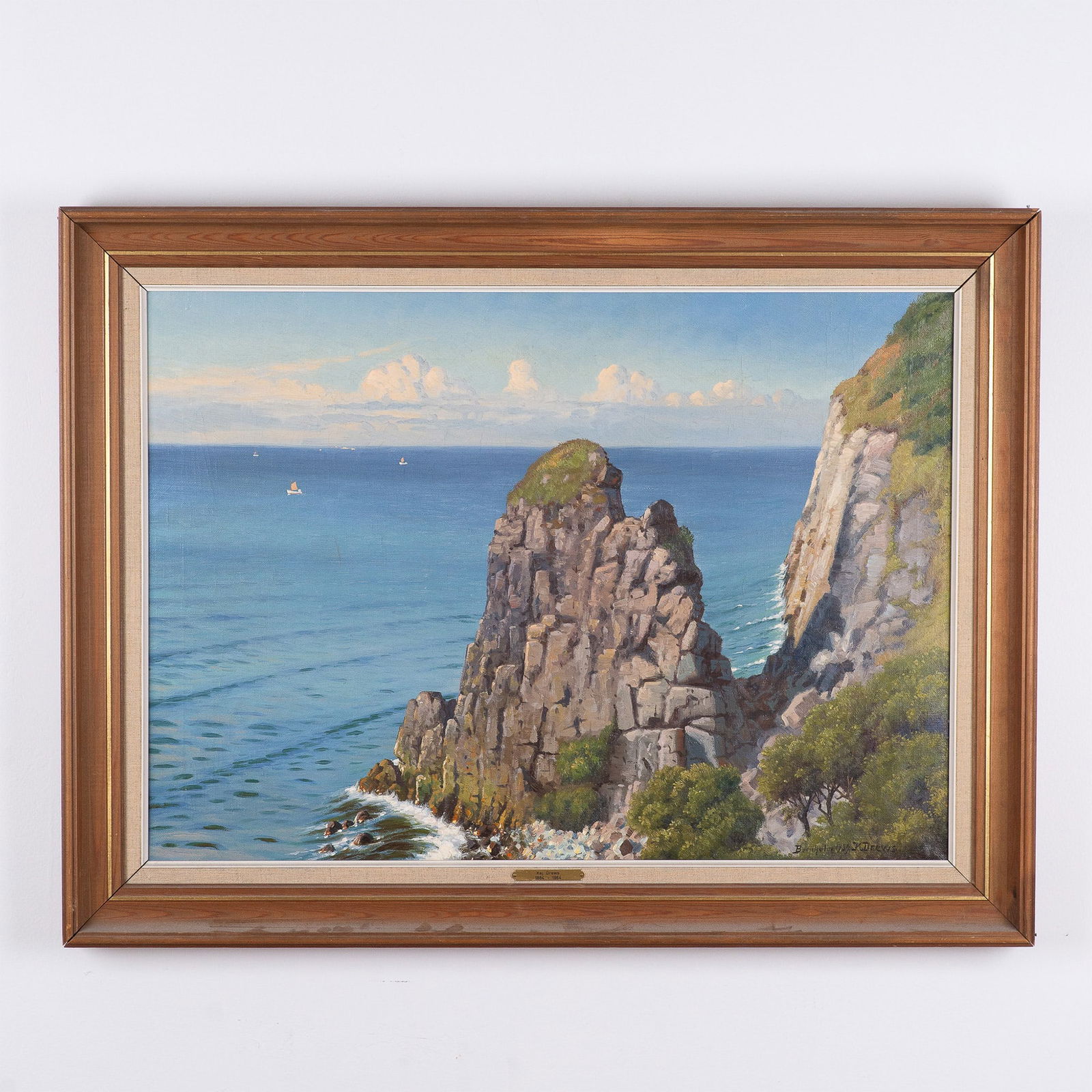 Kai Jeppe Drews, Oil on Canvas, Summer Seascape, Signed (1 of 6)