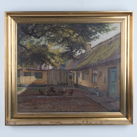 Kai Jeppe Drews, Original Oil on Canvas, Brogaarden, Signed