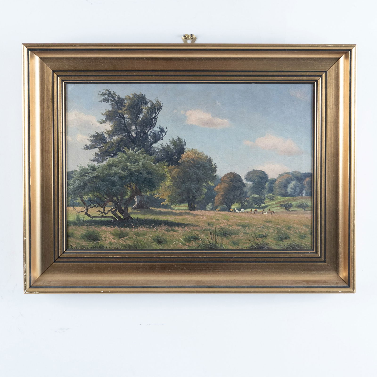 Kai Jeppe Drews, Original Oil on Canvas, Deer Park, Signed (1 of 7)