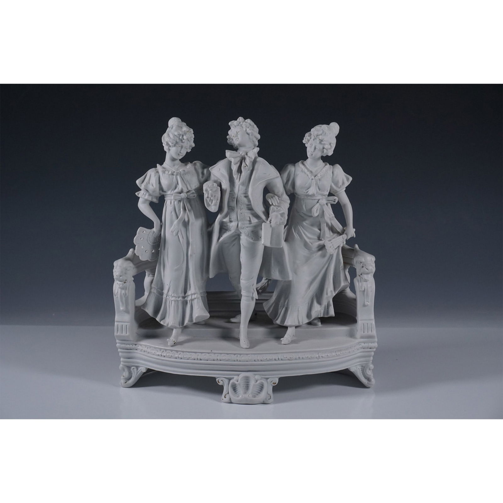 Scheibe Alsbach German Bisque Porcelain Figurine, Courting Scene (1 of 3)