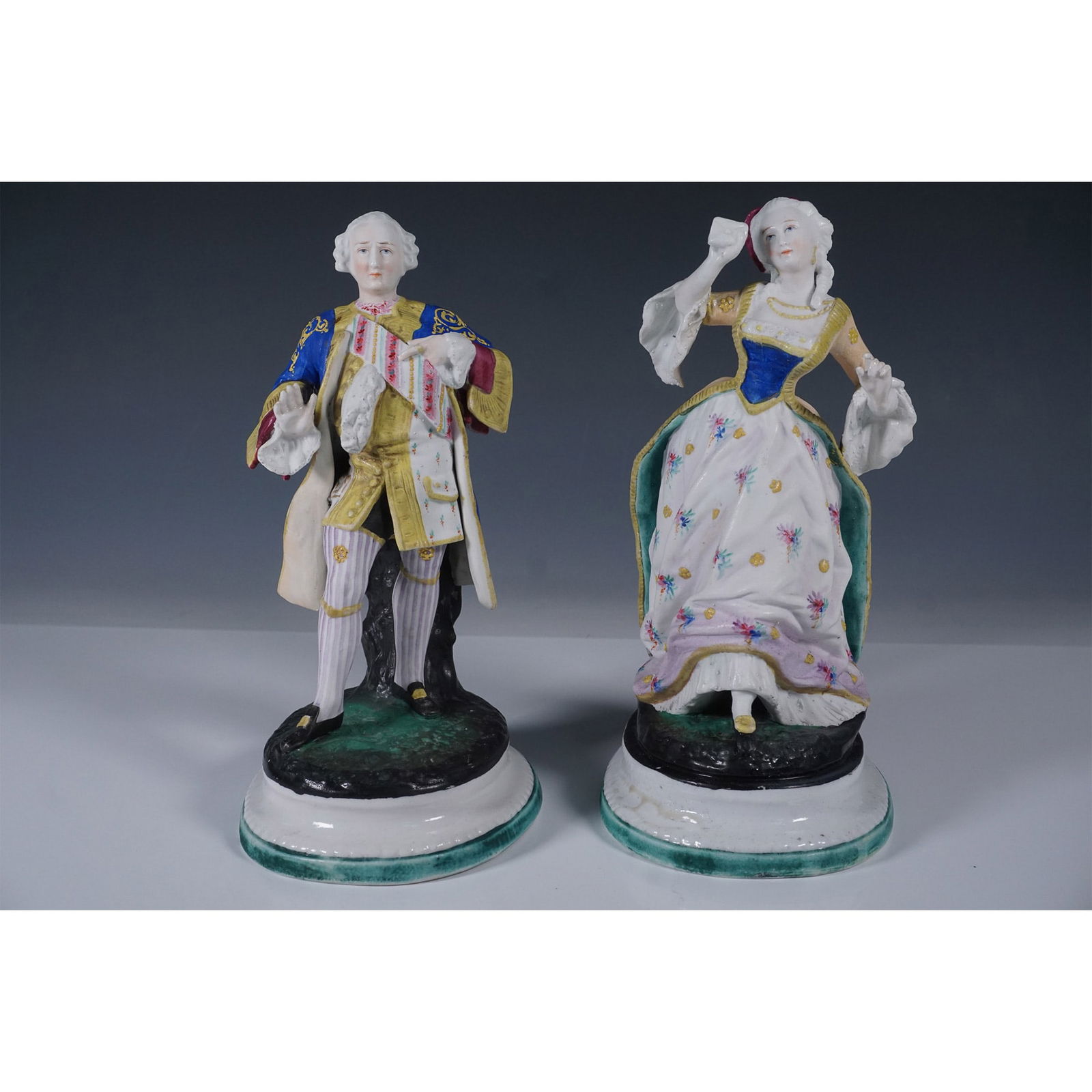 2pc Porcelain Figurines, 18th Century Courting Couple (1 of 3)