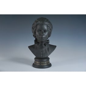 Royal Doulton Black Basalt Bust, Princess Anne