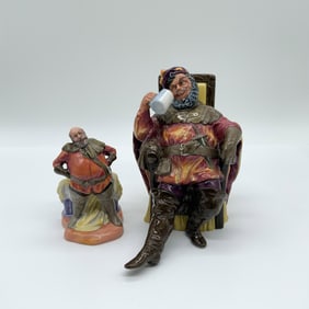 2pc Royal Doulton Shakespearean Figurines, Quart & Falstaff