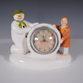 Coalport The Snowman Clock