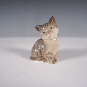 Royal Doulton Figurine, Seated Grey Tabby Kitten