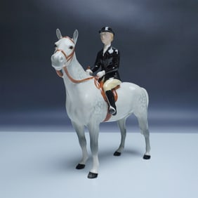 Beswick Equestrian Figurine Huntsman on White Horse