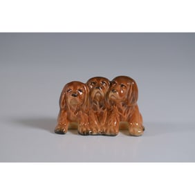 Beswick by Royal Doulton Figurine, Three Puppy Dogs 917