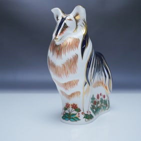 Royal Crown Derby Rough Collie Paperweight with Box