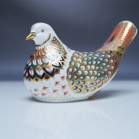 Royal Crown Derby Imari Turtle Dove Paperweight