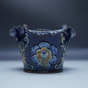 Royal Doulton Stoneware Vase Floral Motif