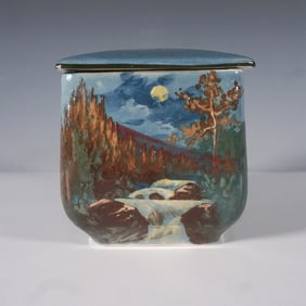 Royal Doulton Covered Box, Landscape Scene