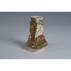 Royal Doulton Hatpin Holder, Landscape Scene