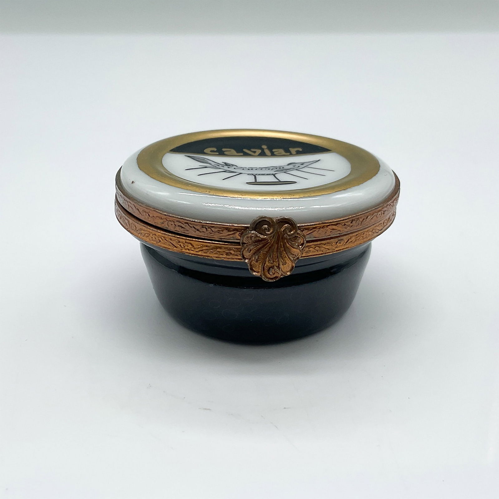 Eximious Limoges Hand-Painted Caviar Trinket Box (1 of 4)