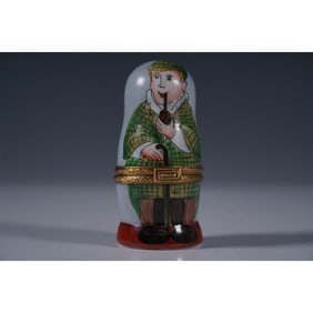 Limoges Figurine Box, Sherlock Holmes Nesting Dolls