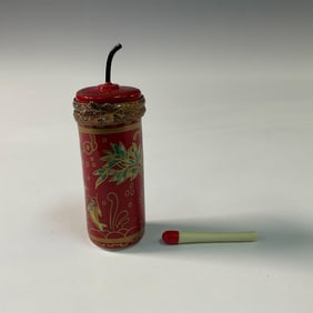 Limoges French Chinese Firecracker Theme Collectible Box