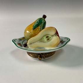 Limoges French Pear Theme Collectible Box